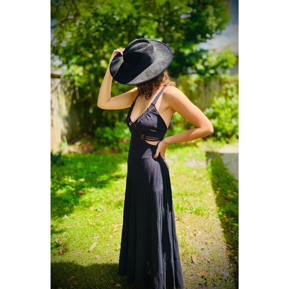 FREE PEOPLE Free-Est Auralie Maxi Dress Long Tiered Cotton - Picture 4 of 10